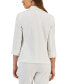 Фото #2 товара Women's Stretch Pique Single-Button Notched-Collar Jacket