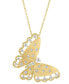 Фото #3 товара EFFY Collection eFFY® Diamond Butterfly 18" Pendant Necklace (3/4 ct. t.w.) in 14k Gold