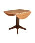 International Concept 42" Round Dual Drop Leaf Pedestal Table