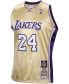 Фото #2 товара Men's Kobe Bryant Gold-Tone Los Angeles Lakers Hall of Fame Class of 2020 #24 Authentic Hardwood Classics Jersey