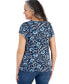 Women's Printed Pleated Scoop-Neck Top, Created for Macy's