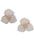 Gold-Tone Pavé & Mother-of-Pearl Flower Stud Earrings