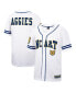 Men's White North Carolina A&T Aggies Free Spirited Mesh Button-Up Baseball Jersey