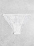 Фото #2 товара Gilly Hicks floral lace strappy thong 3-pack in white