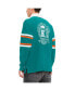 Men's Aqua Miami Dolphins Cory Varsity Rugby Long Sleeve T-shirt Голубой, XL - фото #2