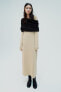 Фото #1 товара Трикотажное платье миди из махровой ткани ZARA