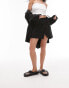 Фото #2 товара Topshop bengaline wrap mini skirt in black
