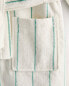 Children's striped space bathrobe ECRU/GREEN, 2-3 года - фото #7