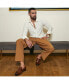 ფოტო #5 პროდუქტის Men's Ivory White Self-Design Wave Shirt