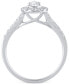 ფოტო #6 პროდუქტის Diamond Pear-Cut Halo Bridal Set (1 ct. t.w.) in 14k White Gold