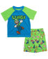 Фото #1 товара SUPER MARIO Toddler Boys Luigi Pajama Shirt and Shorts Sleep Set