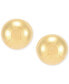 ფოტო #1 პროდუქტის Polished Half Bead Stud Earrings in 14k Gold