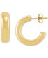 ფოტო #1 პროდუქტის Polished Chunky Small Hoop Earrings in 14k Gold, 20mm