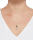 Фото #2 товара Macy's emerald (5/8 ct. t.w.) & Diamond (1/20 ct. t.w.) 18" Pendant Necklace in 14k Gold