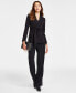 Фото #4 товара Women's Bi-Stretch Tie-Front Long-Sleeve Jacket, Created for Macy's