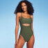 Фото #1 товара Women's Keyhole One Piece Swimsuit - Shade & Shore Dark Green XS