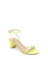 Вечерние женские босоножки Jewel Badgley Mischka Danni II Neon Lime Satin, 8 М - фото #1