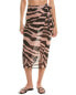 Фото #1 товара Natori Zebra Mesh Sheer Sarong Women's Black Xs/S