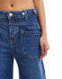 Фото #5 товара Free People mid-rise baggy jeans with front pocket in blue