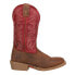 Фото #2 товара Justin Boots Stampede 12" Wide Square Toe Cowboy Mens Brown, Burgundy, Red Casu