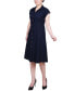 Фото #3 товара Petite Sleeveless Button Front Linen Dress