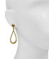 ფოტო #2 პროდუქტის Gold-Tone Floret & Tear-Shape Drop Earrings