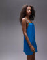 Фото #2 товара Topshop mini slip dress with plaited strap in blue