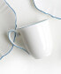 Amelie Royal Blue Rim Mugs - Set of 2