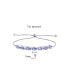 ფოტო #2 პროდუქტის Natural 9.25 CTW Gemstones Zircon Accent Lavender Purple Tanzanite Bolo Tennis Bracelet for Women Adjustable 7-8 Inch .925 Sterling Silver