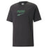 Фото #1 товара Puma Downtown Logo Graphic Crew Neck Short Sleeve T-Shirt Mens Black Casual Tops