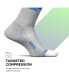 Men's Elite Light Cushion Mini Crew Sock - Sport Sock with Targeted Compression - Large, Synthwave Gray (1 Pair)