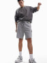 Фото #1 товара ASOS DESIGN jersey shorts with cargo pockets in grey marl