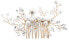 Фото #1 товара A beautiful gold-plated hair comb with rhinestones and pearls