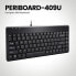 Фото #10 товара Perixx PERIBOARD-409 Mini Wired Keyboard - USB - US English Layout - Piano Black Finish - 315x147x20mm Dimension