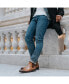 ფოტო #7 პროდუქტის Men's Hiro Leather and Embossed Croc Detailing Chelsea Boots