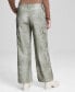 Фото #4 товара Women's Faux-Leather High-Rise Cargo Pants, Created for Macy's