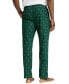 ფოტო #2 პროდუქტის Men's Flannel Pony-Print Pajama Pants