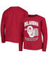 Big Boys Crimson Distressed Oklahoma Sooners Strong Mascot Team T-shirt
