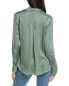 Фото #2 товара Bella Dahl Side Slit Button-Down Shirt Women's Green S