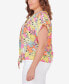 ფოტო #3 პროდუქტის Plus Size Party Tie Front Top