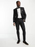 Noak 'Verona' wool-rich skinny tuxedo suit trousers with satin side stripe in black