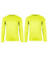 Men's Long Sleeve Moisture-Wicking Performance Crew Neck Tee -2 Pack