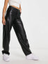 Фото #1 товара Levi's faux leather baggy dad trousers in black