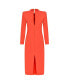 ფოტო #5 პროდუქტის Women's Tie Neck Midi Dress with Shoulder Pad