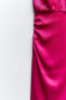 Фото #9 товара Атласное платье с узлом на плече ZARA