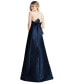 Фото #2 товара Womens Strapless A-line Satin Gown with Modern Bow Detail