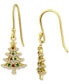 ფოტო #9 პროდუქტის Cubic Zirconia Christmas Tree Drop Earrings, Created for Macy's