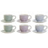 Piece Coffee Cup Set DKD Home Decor Blue White Green Lilac Metal Dolomite 180 ml