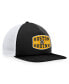 Men's Black, White Boston Bruins Foam Front Patch Trucker Snapback Hat