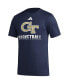 ფოტო #2 პროდუქტის Men's Navy Georgia Tech Yellow Jackets Fadeaway Basketball Pregame AEROREADY T-shirt